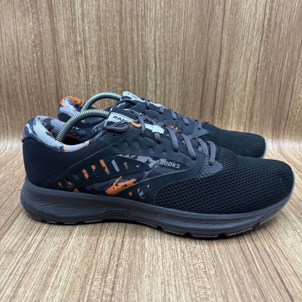 Brooks Range 2 Men‎ Black/Grey/Orange Running 1103751D005 Size 11.5 D